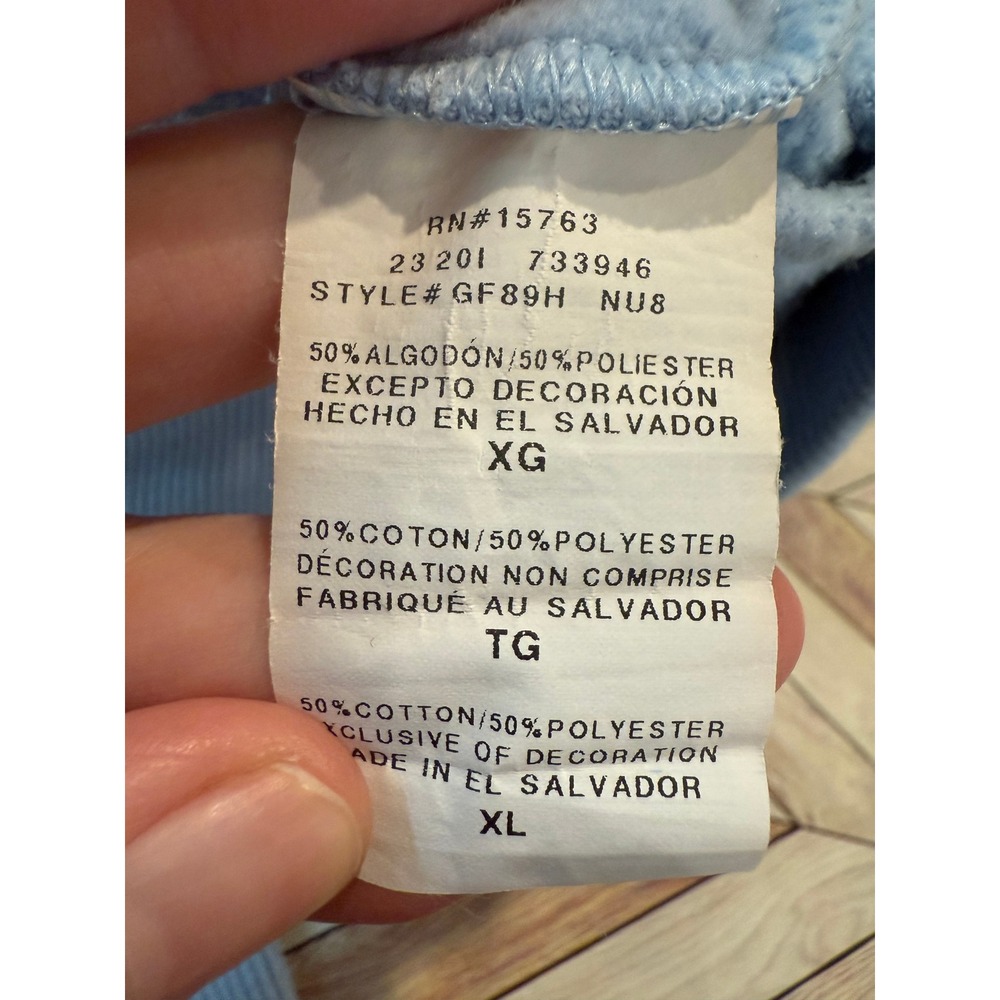 VTG Champion Mens XL Light Blue Pullover Hoodie Sweatshirt Athleticwear Pockets - Picture 5 of 11